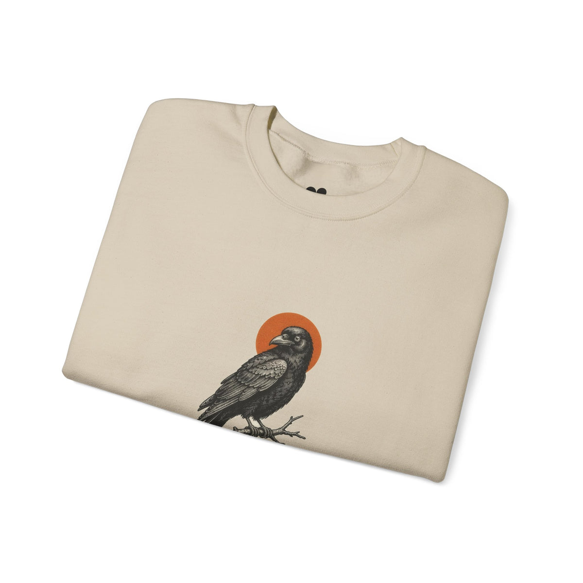 Sand Proud Member of a Murder crow sweatshirt, two-sided crewneck by Kindred Oddities, alternate view