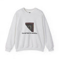 I'm Not Here to Socialize spider sweatshirt in Ash, front view with “I'm not here to socialize.” chest print