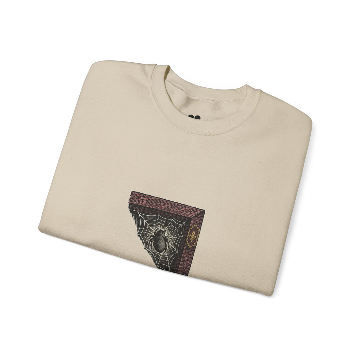 Sand I'm Not Here to Socialize spider sweatshirt, two-sided crewneck by Kindred Oddities, alternate view