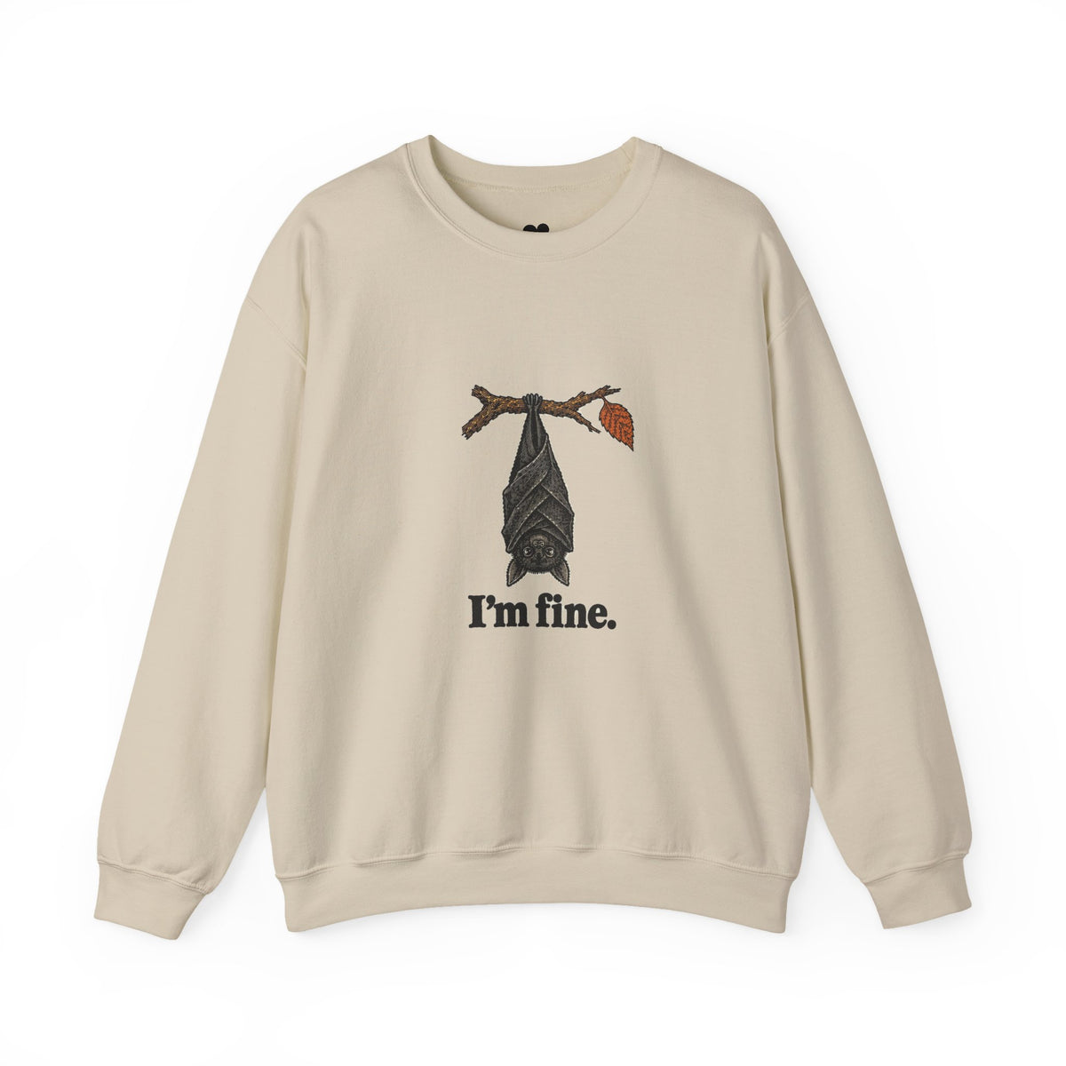 I'm Fine Bat Sweatshirt – Funny Two-Sided Halloween Crewneck